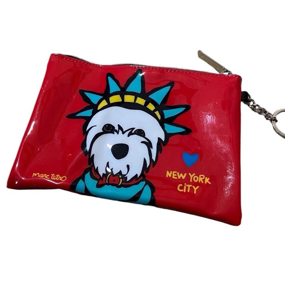 Marc Tetro NYC Liberty Westie Zip Pouch West Highland White Terrier - Picture 6 of 7